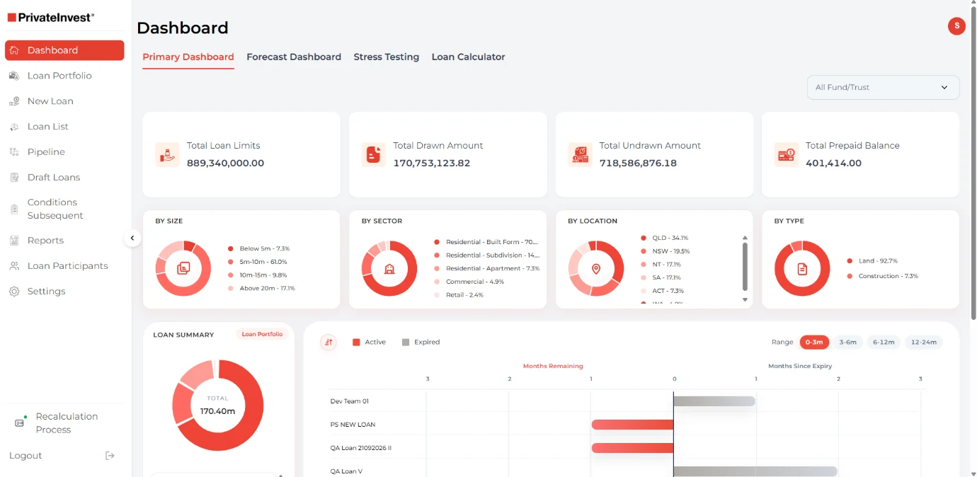 Loan Management System application interface